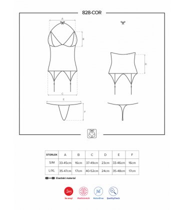 Obsessive - 828 Corset & Thong