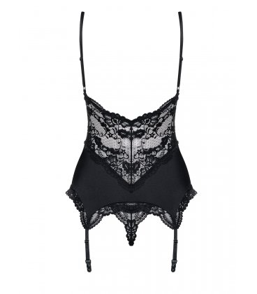 Obsessive - 810 Corset & Thong, Black