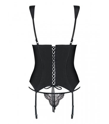 Obsessive - Charmea Corset & Thong, Black