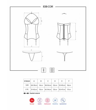 Obsessive - 838 Corset & Thong