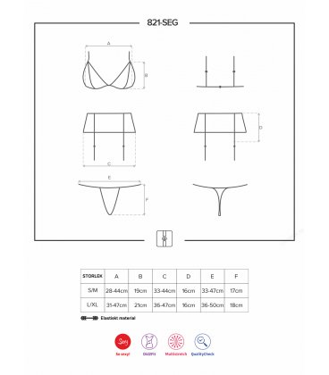 Obsessive - 821 Garter Set