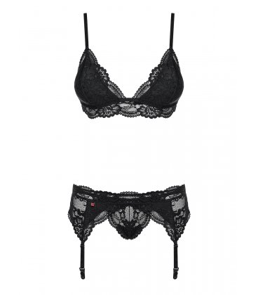 Obsessive - 810 Garter Set, Black