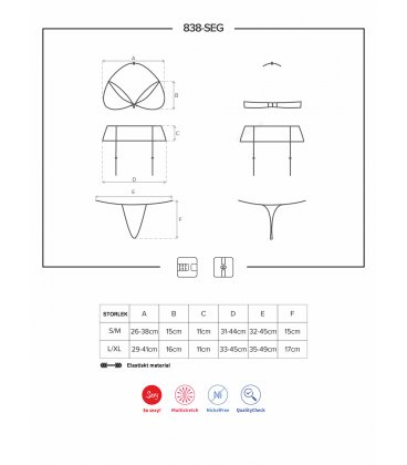 Obsessive - 838 Garter Set