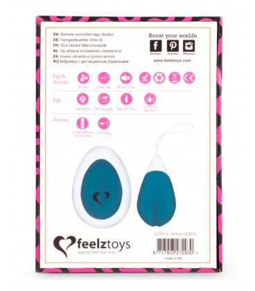 FeelzToys - Anna Vibrating Egg Remote, Green