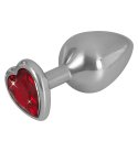 Aluminium Heart Butt Plug, Medium