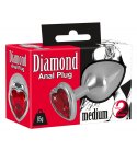 Aluminium Heart Butt Plug, Medium