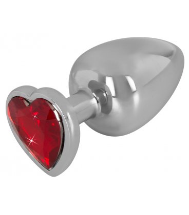 Aluminium Heart Butt Plug, Large