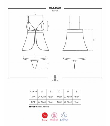 Obsessive - 844 Babydoll & Thong