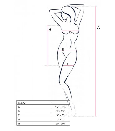 Passion - Bodystocking BS027, Black