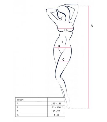 Passion - Bodystocking BS034, Red