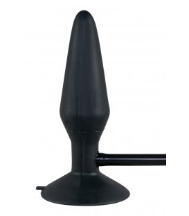 True Black - Inflatable Anal Plug, Long