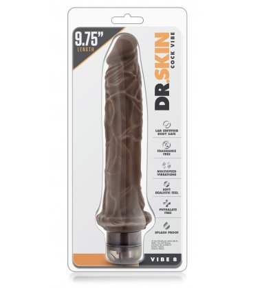 Dr. Skin - 8,5" Realistic Cock Vibe, Chocolate