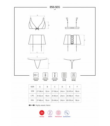 Obsessive - 856 Garter Set & Thong