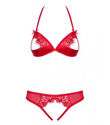 Obsessive - 870 Cupless Set & Crotchless Thong