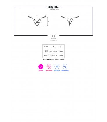 Obsessive - 865 Crotchless Thong