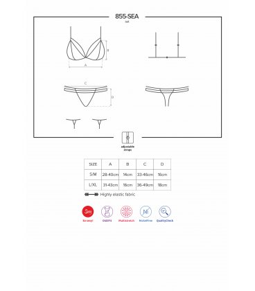 Obsessive - 855 Set w. Thong & Suspenders