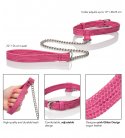 Tickle Me Pink Collar with Leash