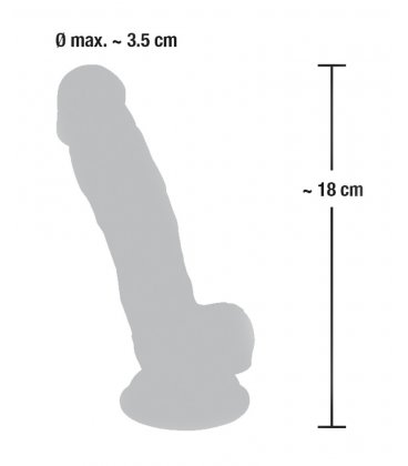 Medical Silicone Dildo, 18cm