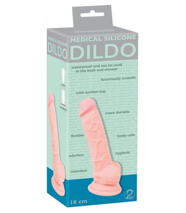 Medical Silicone Dildo, 18cm