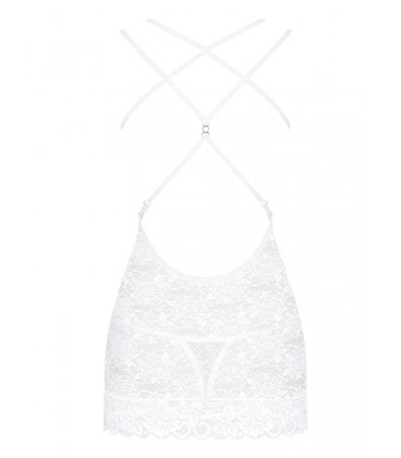 Obsessive - 860 Chemise & Thong, White