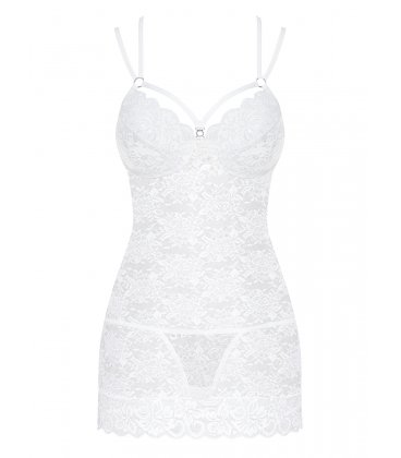 Obsessive - 860 Chemise & Thong, White