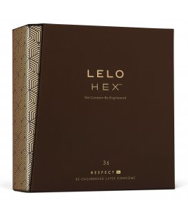 Lelo - HEX Respect XL kondomer, 36-pack