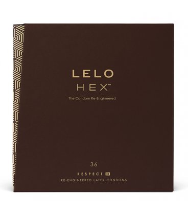 Lelo - HEX Respect XL kondomer, 36-pack