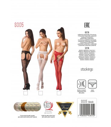 Passion - S005 Garter Stockings, Red