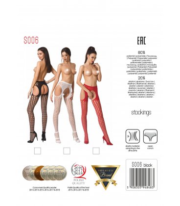 Passion - S006 Garter Stockings, Red