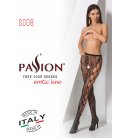 Passion - S008 Garter Stockings, Black