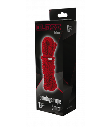 Blaze Deluxe Bondage Rope, 5m - Red