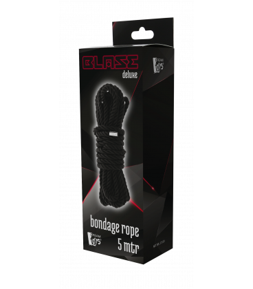 Blaze Deluxe Bondage Rope, 5m - Black