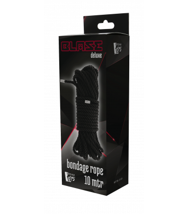 Blaze Deluxe Bondage Rope, 10m - Black