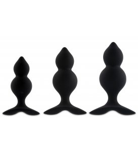 FeelzToys - Bibi Twin Butt Plug Set, Black