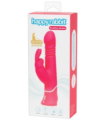 Happy Rabbit - Thrusting Realistic Vibrator, Pink