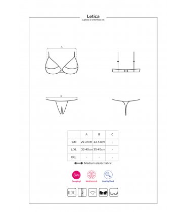 Obsessive - Letica Cupless Set & Thong