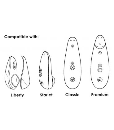 Womanizer - Premium/Classic, munstycke M, 3-pack - blå