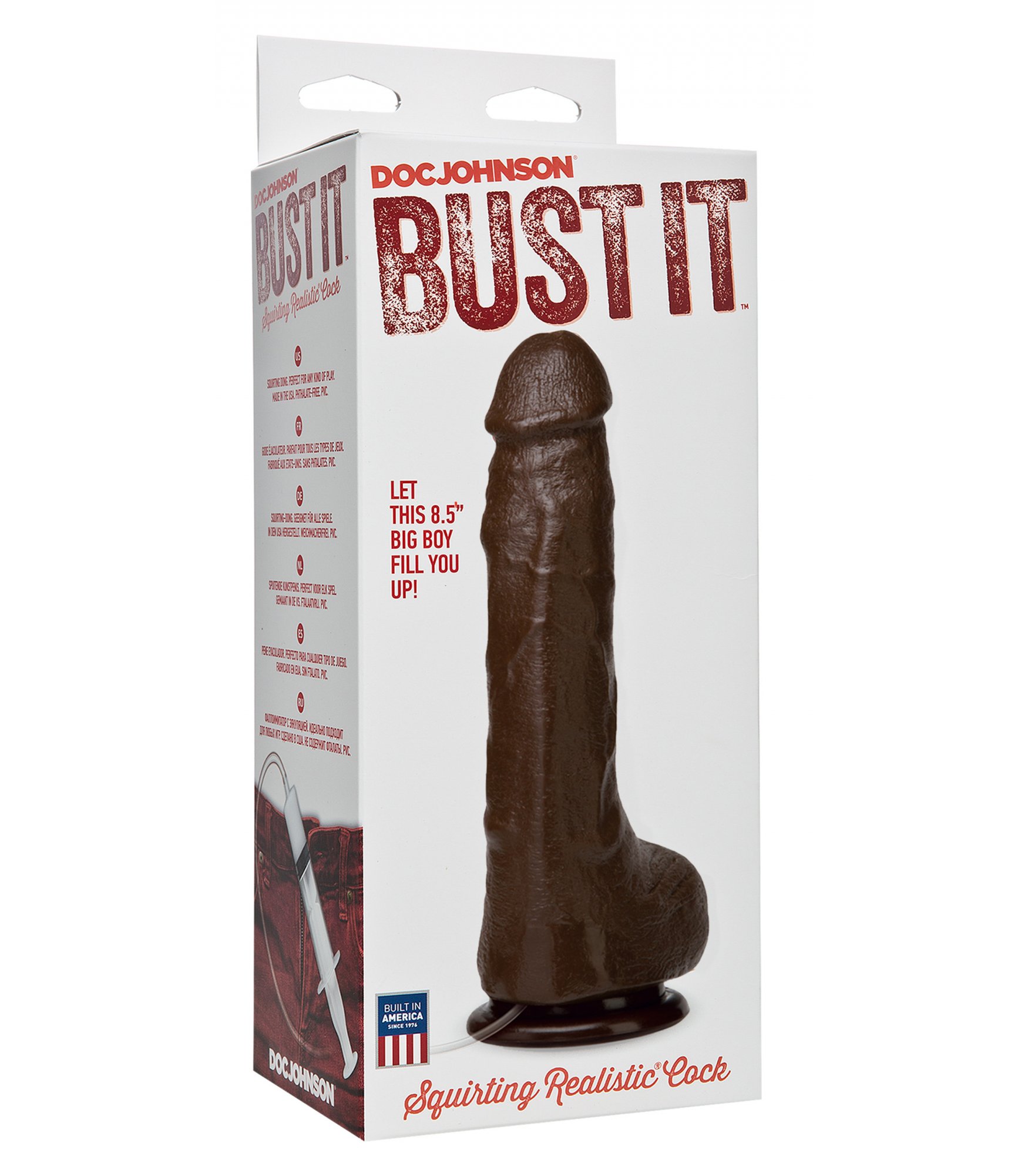 Bust It - Squirting Realistic Cock, Brown