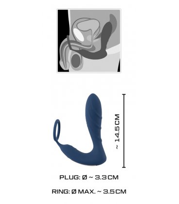 Vibrating Prostate Plug with Cock Ring