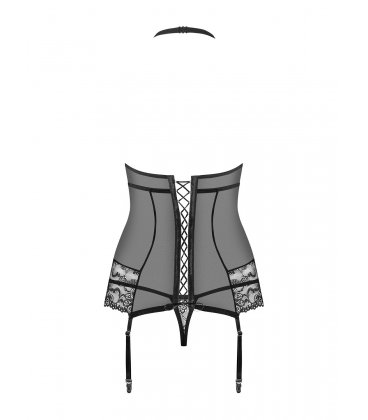 Obsessive - 838 Corset & Thong, Black