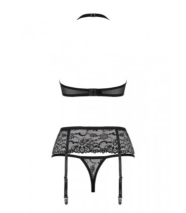 Obsessive - 838 Garter Set, Black