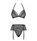 Obsessive - 838 Garter Set, Black