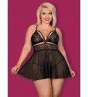 Obsessive - 838 Babydoll & Thong, Black