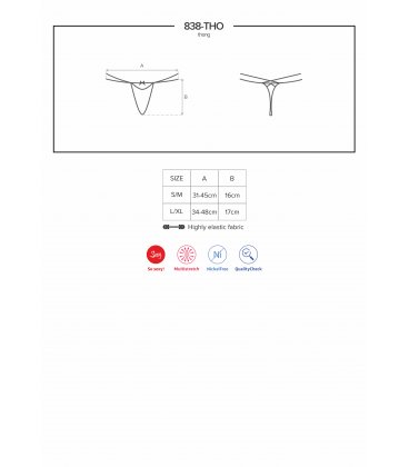 Obsessive - 838 Thong, Black