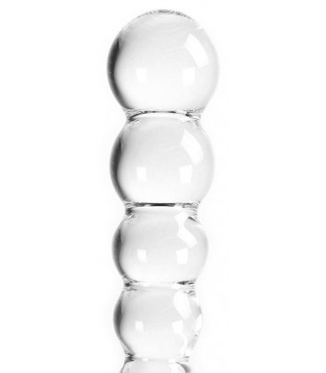 Glass Dildo Clear Balls