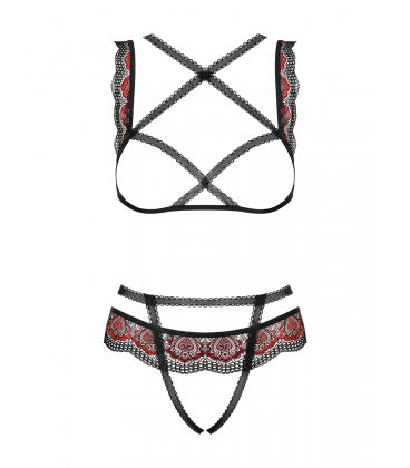 Obsessive - Megies Cupless Bra & Crotchless Thong