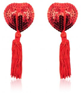 Nipple Heart Covers, Red