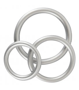 Metallic Silicone Cock Ring Set