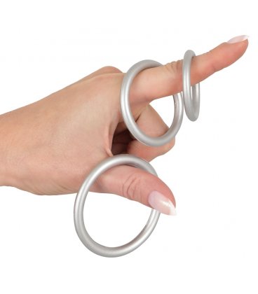 Metallic Silicone Cock Ring Set