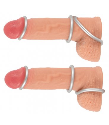 Metallic Silicone Cock Ring Set